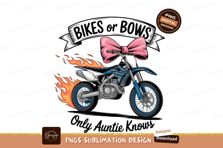 Bikes Or Bows Gender Reveal Illustration
