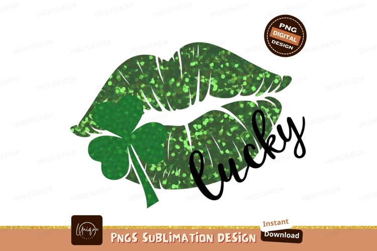 Lucky Lips With Shamrock St Patricks Day