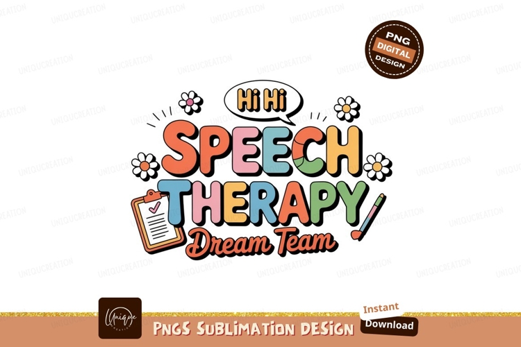 Speech Therapy Dream Team Flowers image
