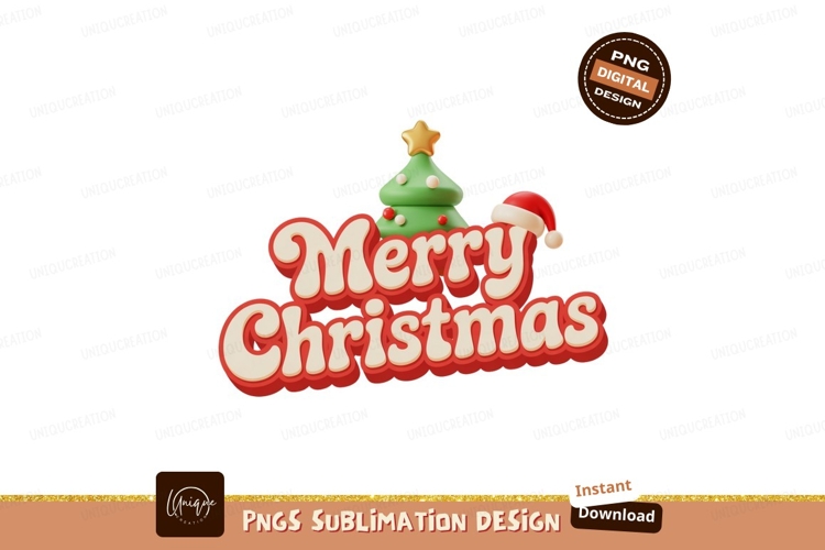 Festive holiday greeting with tree and hat christmas