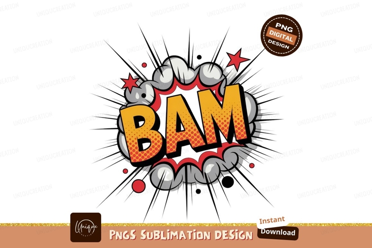 Bam comic explosion sound effect example image 1