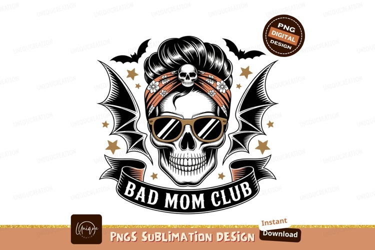 Skull woman headband glasses stars image