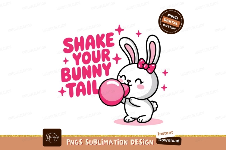 Bubble Gum Bunny With Bunny Tail