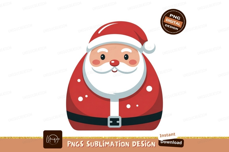 Jolly santa claus character christmas holiday
