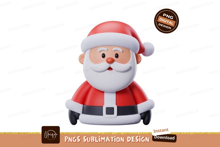 Cheerful Santa Claus character Christmas holiday