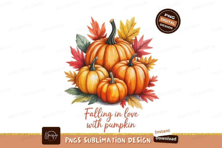 Autumn pumpkins colorful leaves fall gourd