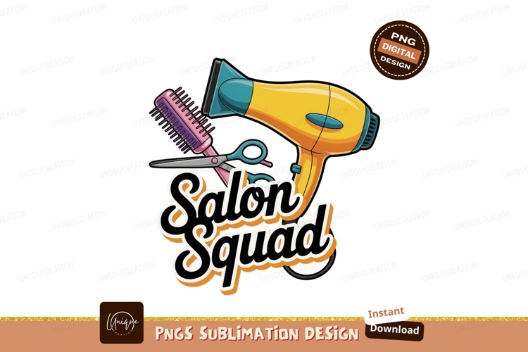 Yellow dryer pink comb blue scissors hair styling