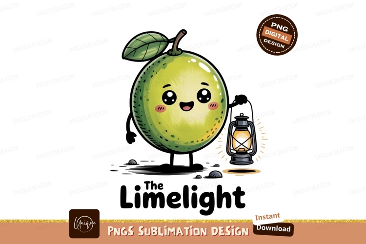 Happy lime holding lantern fruit light