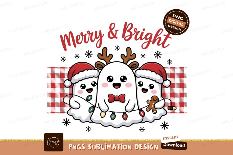 Merry Bright Ghosts Christmas Lights image