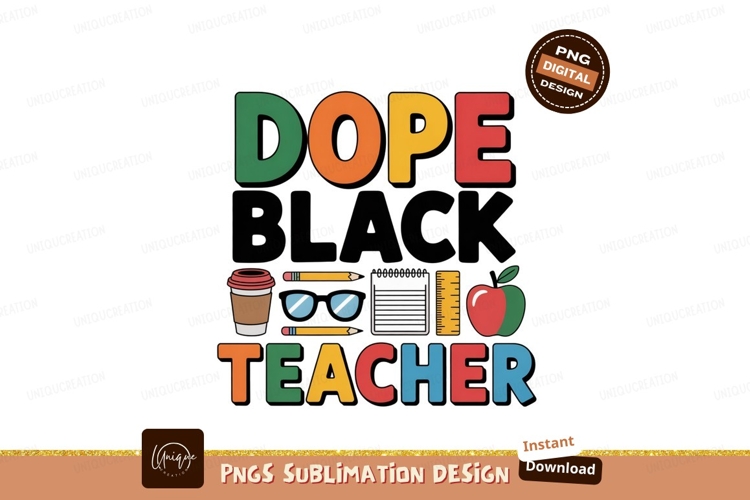 Dope teacher coffee glasses notebook ruler apple image