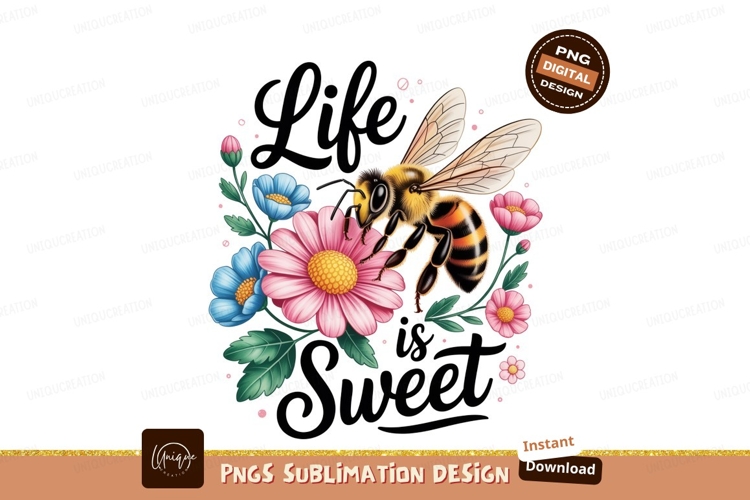 Bee flowers life sweet nature