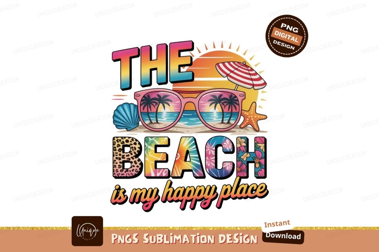 Beach scene sunglasses tropical paradise ocean palm