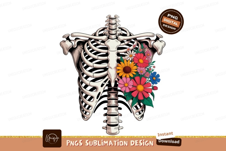 Ribcage flowers skeleton floral