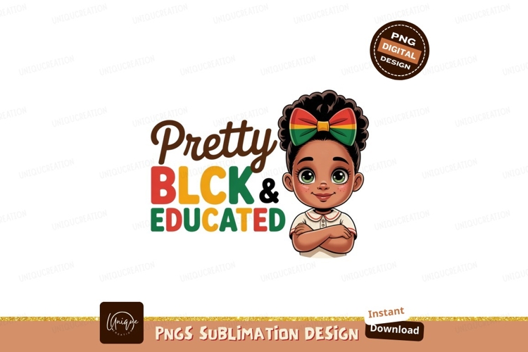 Pretty black educated girl with bow image
