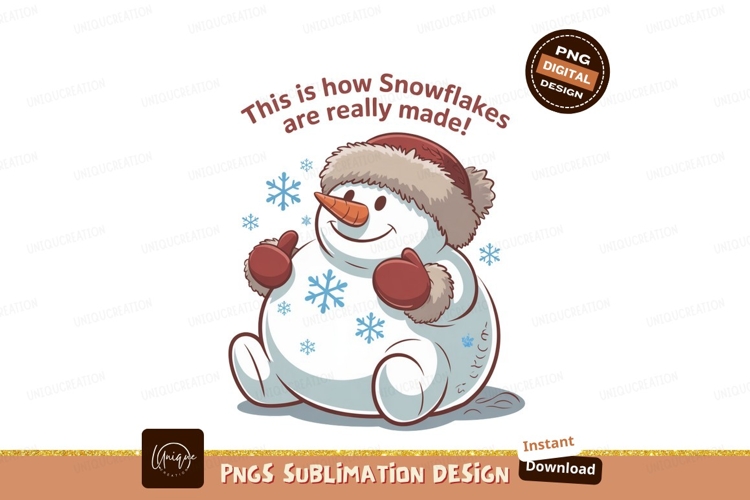 Chubby snowman wearing hat and mittens winter cold