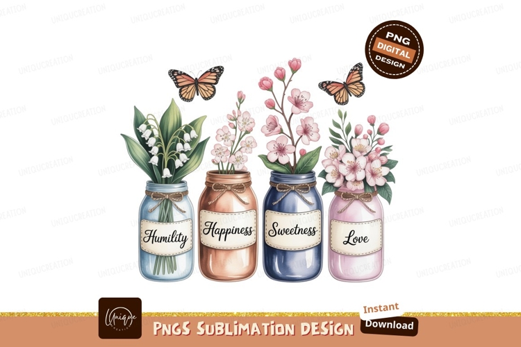 Blue Flowers Clipart Image 3