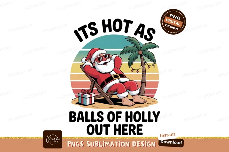 Relaxing Santa on Tropical Beach palm gift