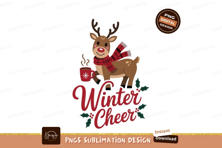 Cute Reindeer Clipart Image 7