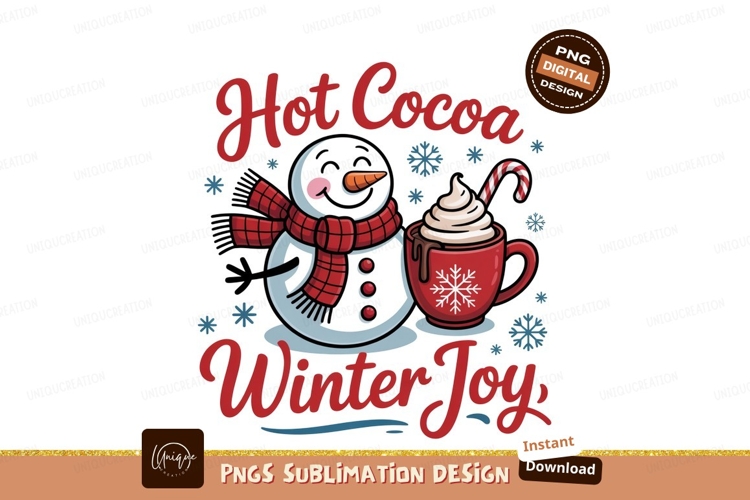 Snowman hot cocoa winter celebration image