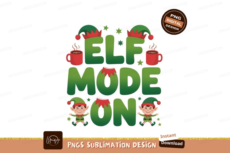 Elf mode on festive holiday christmas green