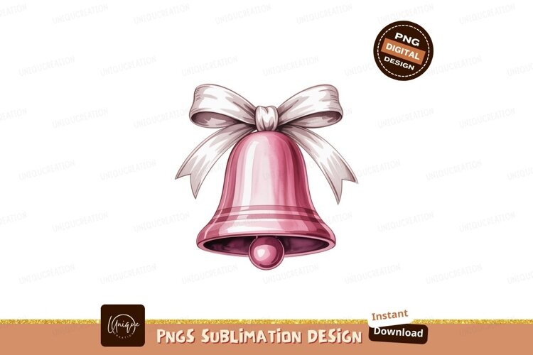 Bell Pink Ribbon Pink bell white ribbon image