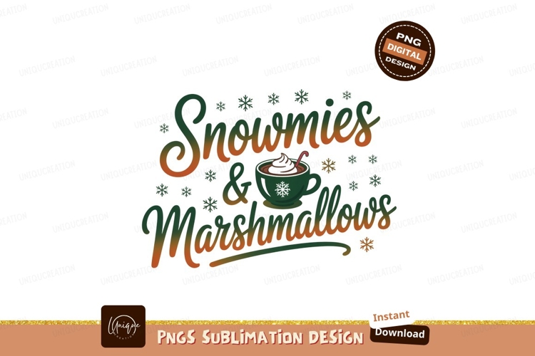 Snowmies Marshmallows Drink chocolate snowflakes