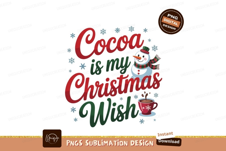 Cocoa Christmas Wish Snowman Hot Drink image
