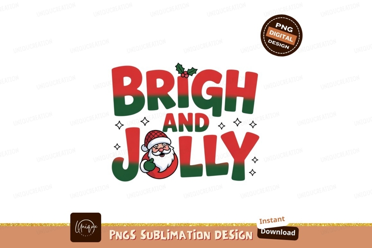 Bright Jolly Santa Christmas holiday
