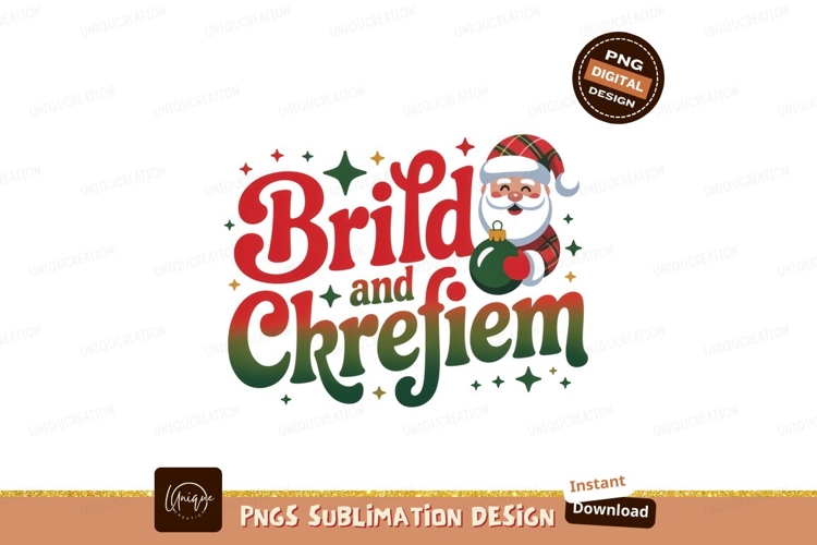 Festive Santa Ornament Text christmas