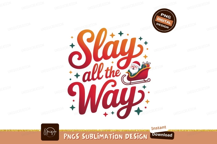 Slay all the way festive Santa sleigh Christmas gifts