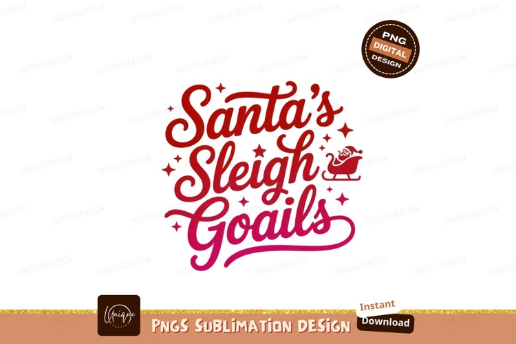 Santa Sleigh Goals christmas holiday