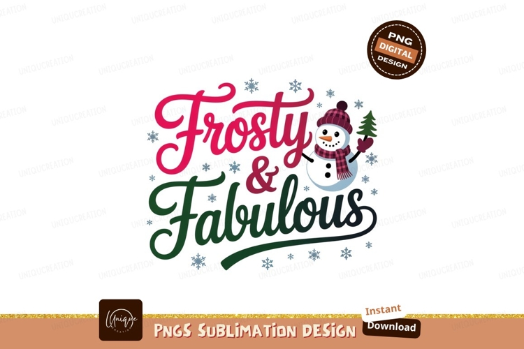 Frosty fabulous snowman festive winter holiday