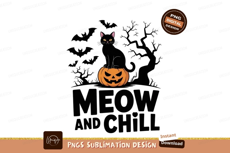 Black cat pumpkin Halloween orange