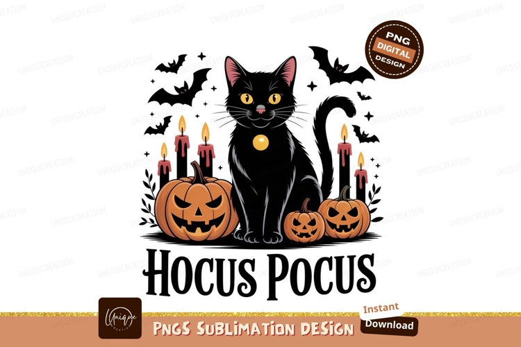 Black cat pumpkins candles halloween