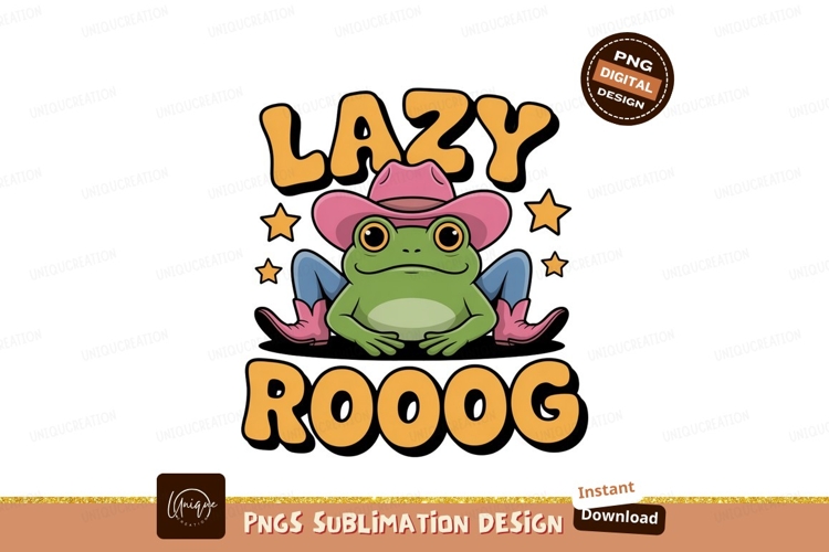 Frog cowboy hat boots stars image