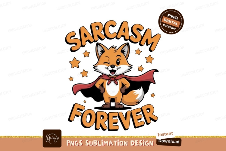 Winking Fox Superhero Sarcasm animal cartoon