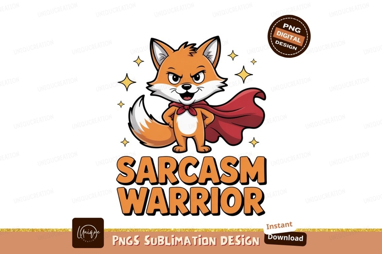 Cute fox superhero with red cape orange