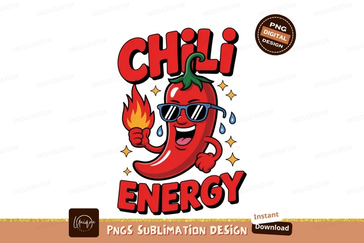 Red chili pepper with sunglasses holding fire image