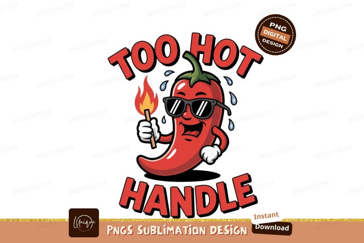 Red chili pepper with sunglasses holding a lit match