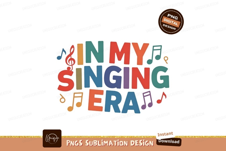 Colorful In My Singing Era Graphic