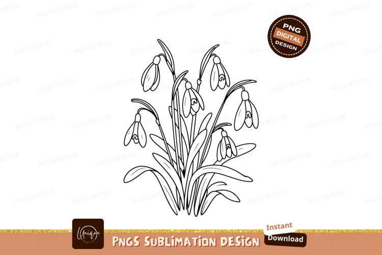 Flower Clipart Black And White Image 23