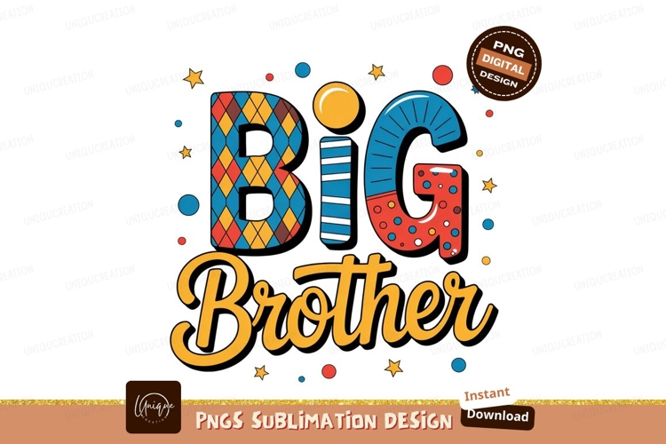 Big Brother Announcement Retro Graphic Illustration Sublimat