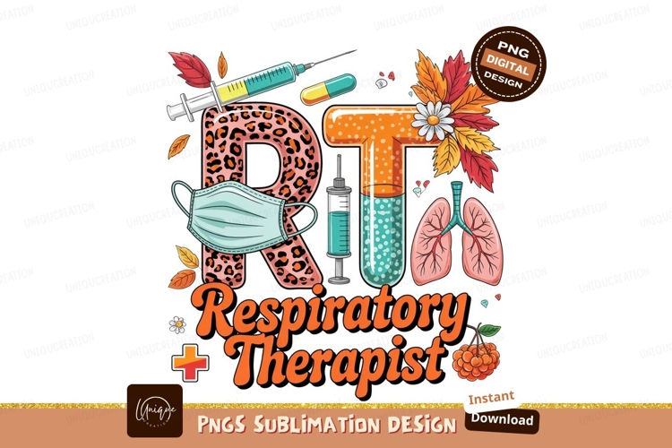 Respiratory Therapist Cute Autumn Sublimation Design