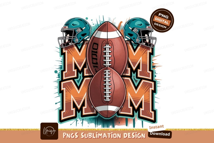 Football Mom Sublimation Png Design