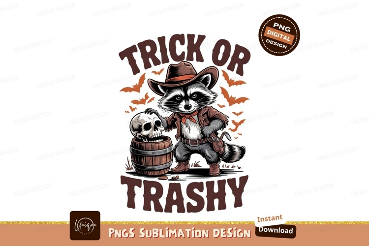 Halloween Raccoon Cowboy Skull Barrel