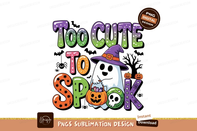Halloween Ghost Too Cute Spooky Design