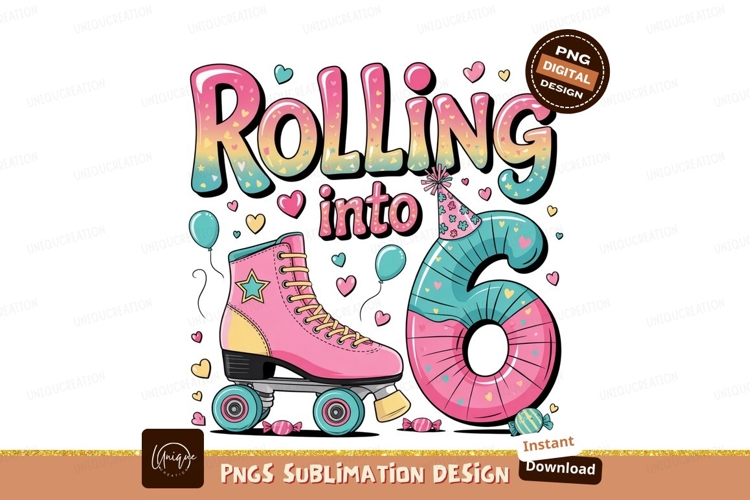 Sixth Birthday Roller Skate Party Theme example image 1