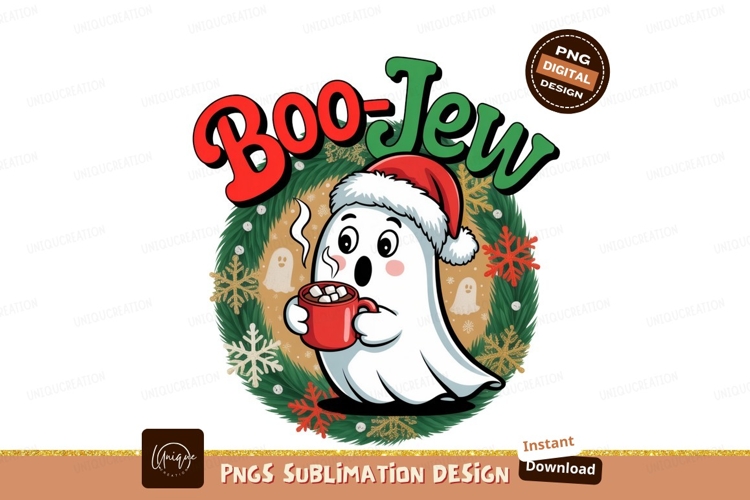 Winter Ghost With Cocoa Sublimation Png