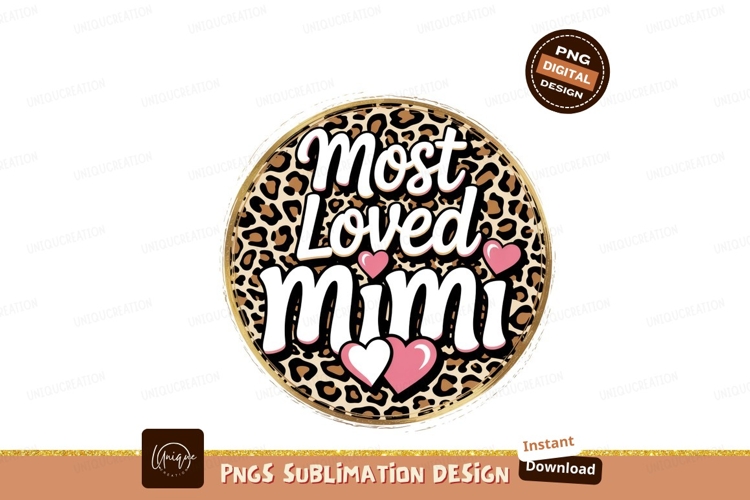 Most loved mimi leopard circle isolated on transparent example image 1