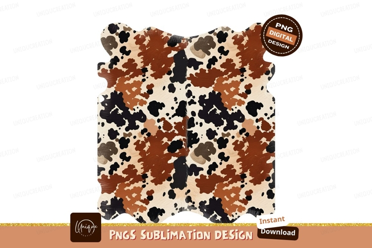 Cowhide rug isolated on transparent background sublimation